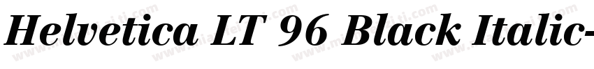 Helvetica LT 96 Black Italic字体转换